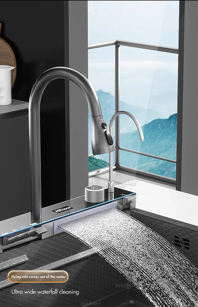 Pia Inox Cascata Digital