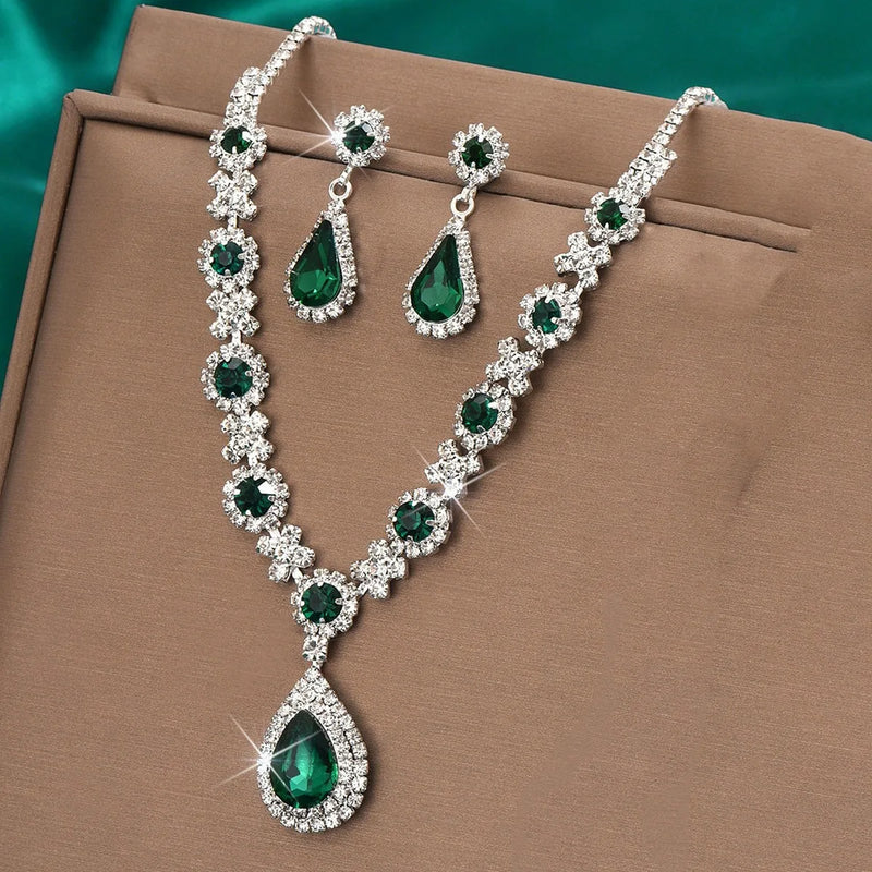 Conjunto Crystal Glow – Colar & Brincos