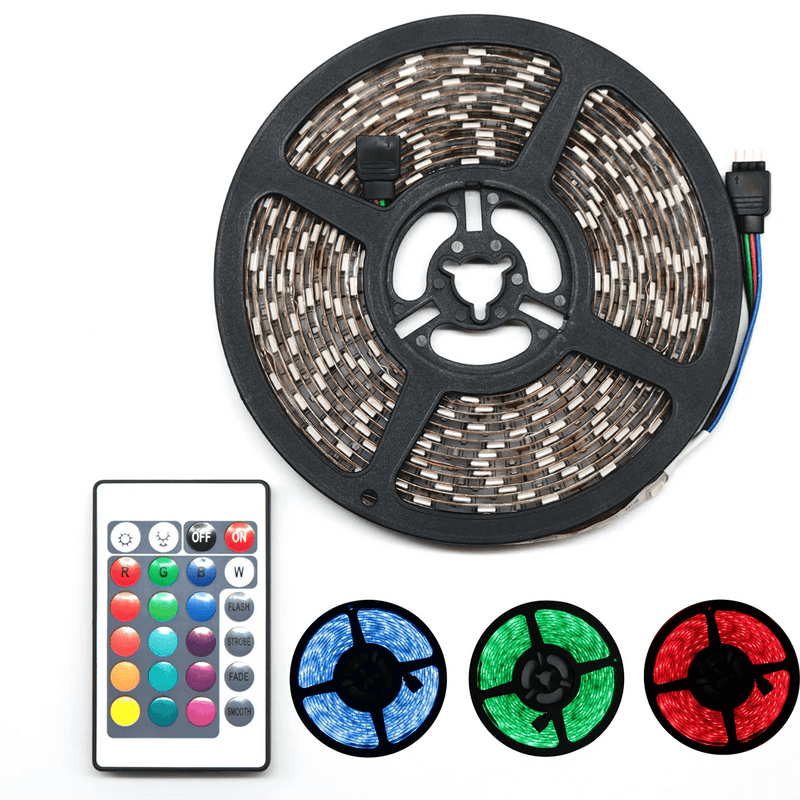 Rolo de Fita Led Rgb 5m Ip65 + Controle